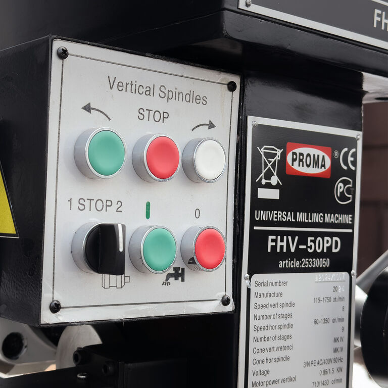Универсальный фрезерный станок Proma FHV-50PD с УЦИ (25330051)